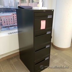 Global Black 4 Drawer Vertical File Cabinet, Locking Global Black 4 Drawer Vertical File Cabinet, Locking